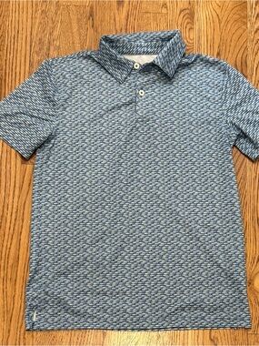 Southern Tide Men's Blue Patterned Polo